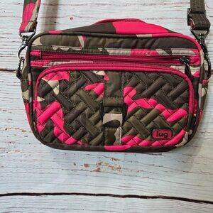 #249 Lug Carousel Crossbody Bag – Pink Camo – EUC